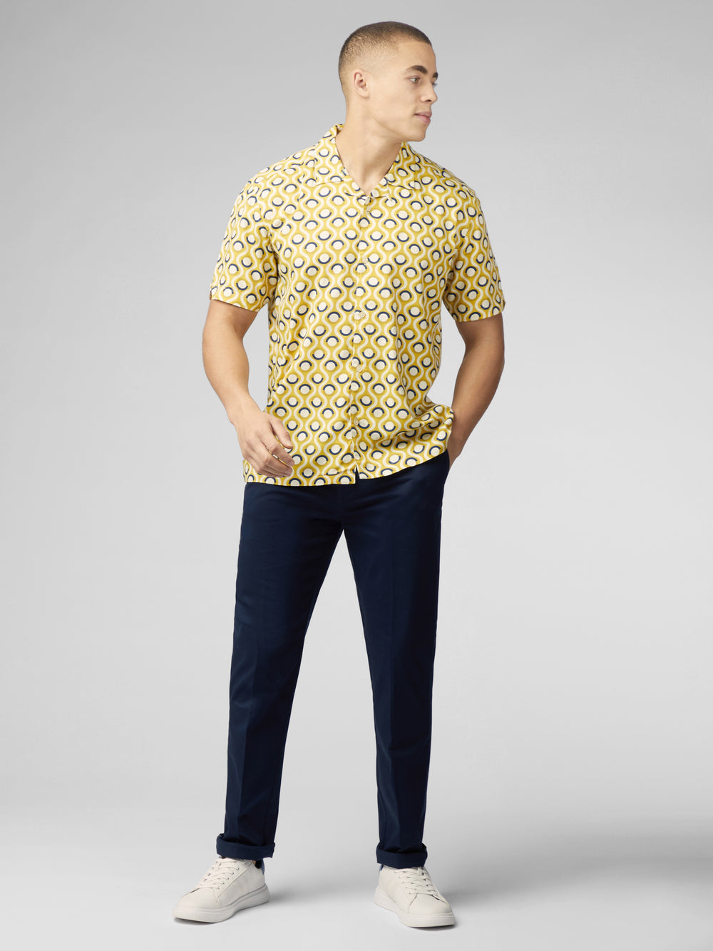 Chemises Ben Sherman Signature Retro Geo Jaune | OIW-81690655